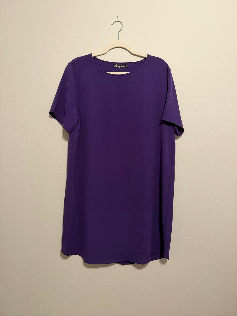 Everlane Rich Purple Short Sleeve Shift Tunic